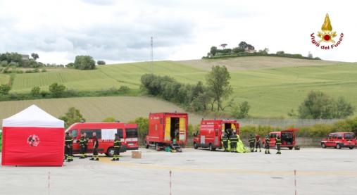 Ancona, esercitazione NBCR (Nucleare Radiologico Biologico Chimico) presso il polo didattico di Senigallia