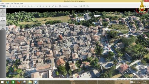 Ricostruzione 3D di Amatrice