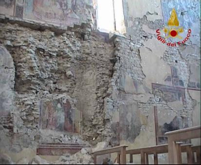 Amatrice, impiegati robots per il rilievo del danno sismico nelle chiese di San Francesco e Sant'Agostino