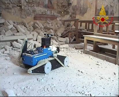 Amatrice, impiegati robots per il rilievo del danno sismico nelle chiese di San Francesco e Sant'Agostino