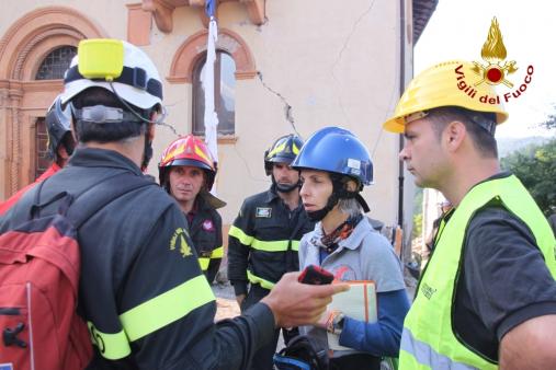Amatrice, impiegati robots per il rilievo del danno sismico nelle chiese di San Francesco e Sant'Agostino