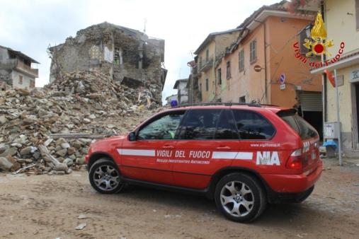 Sisma del 24 agosto, attività del Nucleo Investigativo Antincendi