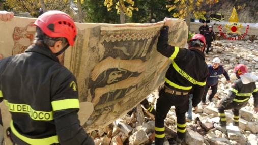 Macerata, recuperato e messo in sicurezza affresco dal monastero di San Liberatore a Castelsantangelo