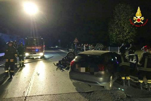 Padova, incidente stradale sulla "SP.44" in località Fossalta di Trebaseleghe
