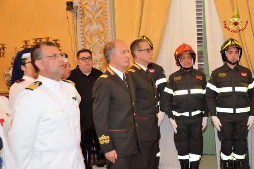Palermo: cerimonia di consegna della Bandiera Nazionale al Corpo Nazionale dei Vigili del Fuoco