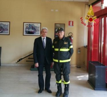 Brescia, visita del Prefetto presso il Comando provinciale dei Vigili del fuoco