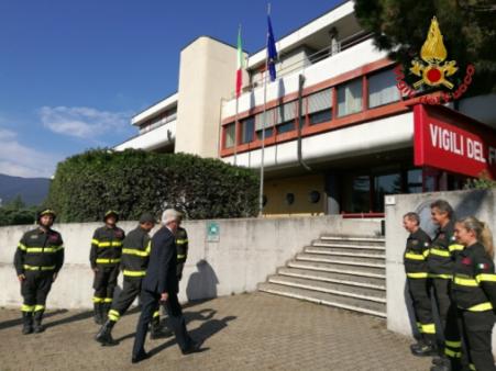 Brescia, visita del Prefetto presso il Comando provinciale dei Vigili del fuoco