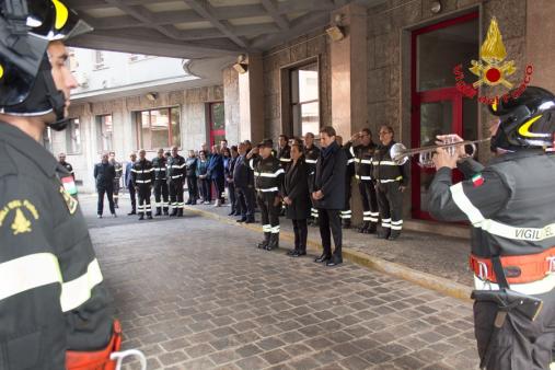 Milano, il Prefetto Luciana Lamorgese in visita al Comando dei Vigili del fuoco