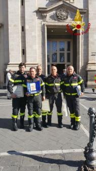 Catania, premio Idria ai Vigili del fuoco