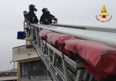 Incendio di un silos a Padova