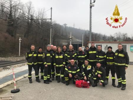 Como, esercitazione di soccorso in galleria ferroviaria