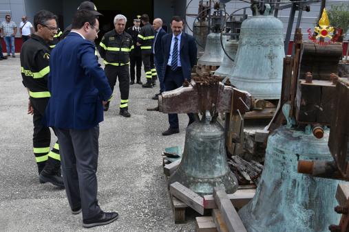 Visita del Ministro Alberto Bonisoli e del Sottosegretario all'Interno Stefano Candiani nelle aree interessate dagli eventi sismici del 2016