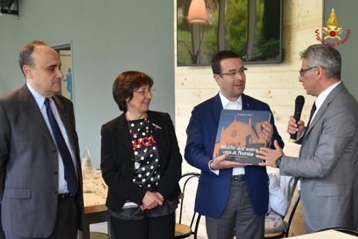 Visita del Ministro Alberto Bonisoli e del Sottosegretario all'Interno Stefano Candiani nelle aree interessate dagli eventi sismici del 2016