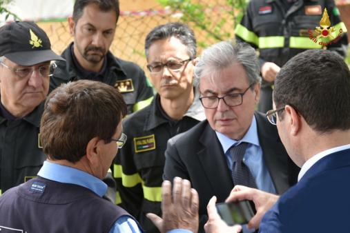 Visita del Ministro Alberto Bonisoli e del Sottosegretario all'Interno Stefano Candiani nelle aree interessate dagli eventi sismici del 2016