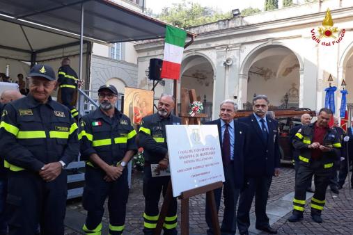 Alcuni momenti del raduno dell'Associazione Nazionale dei Vigili del Fuoco
