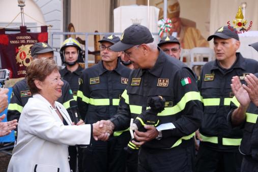 Alcuni momenti del raduno dell'Associazione Nazionale dei Vigili del Fuoco