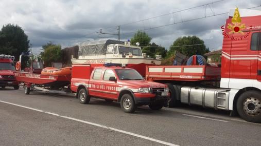 Treviso, l'impegno dei Vigili del Fuoco per l'emergenza maltempo che ha interessato tutta la provincia