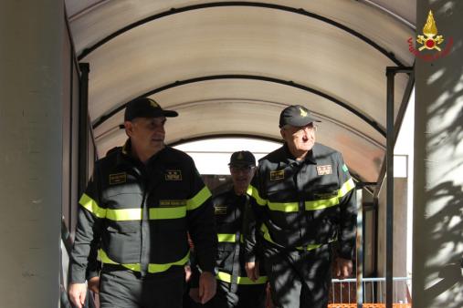 Alcuni momenti della visita di Giomi nel capoluogo abruzzese