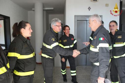 Alcuni momenti della visita di Giomi nel capoluogo abruzzese