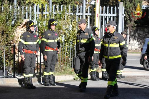 Alcuni momenti della visita di Giomi nel capoluogo abruzzese