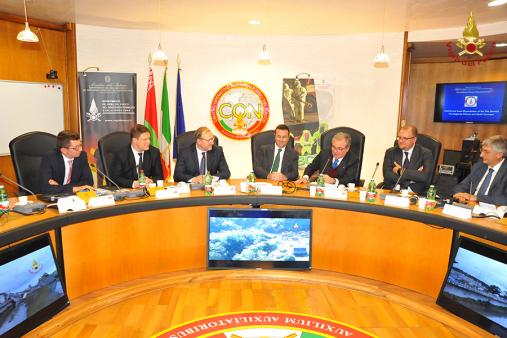 I vertici dei Vigili del Fuoco incontrano una delegazione bielorussa