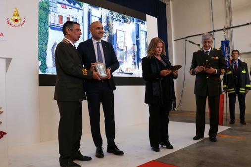 Un momento dell'inaugurazione della nuova sede