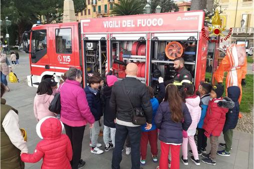 Genova, piccoli pompieri alla manifestazione "Vai Tranquillo Sicurezza & Fiducia" a Santa Margherita Ligure
