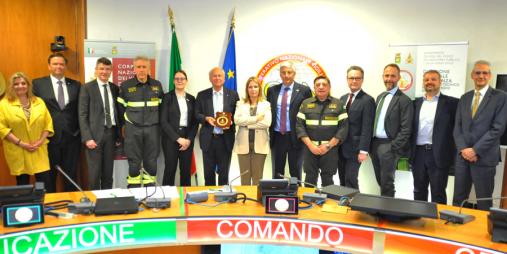 Delegazione svizzera in visita al Dipartimento dei Vigili del fuoco