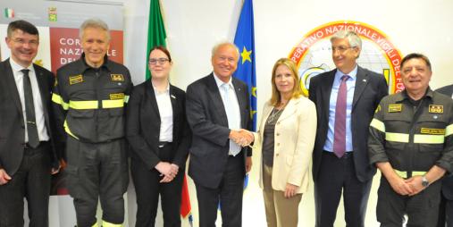 Delegazione svizzera in visita al Dipartimento dei Vigili del fuoco