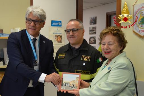 Lodi, la presidente di Unicef Italia in visita al Comando