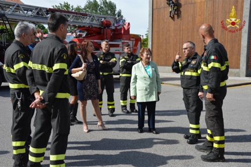 Lodi, la presidente di Unicef Italia in visita al Comando