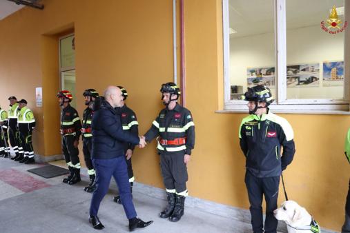 Un momento dell'incontro al comando di Macerata