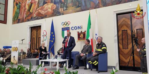 Presentato al CONI il calendario delle Fiamme Rosse edizione speciale Olimpiadi 2024
