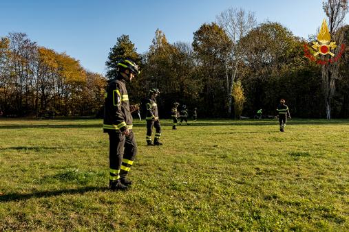 Alcune immagini dell'esercitazione al Parco Nord di Milano