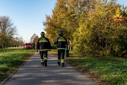 Alcune immagini dell'esercitazione al Parco Nord di Milano