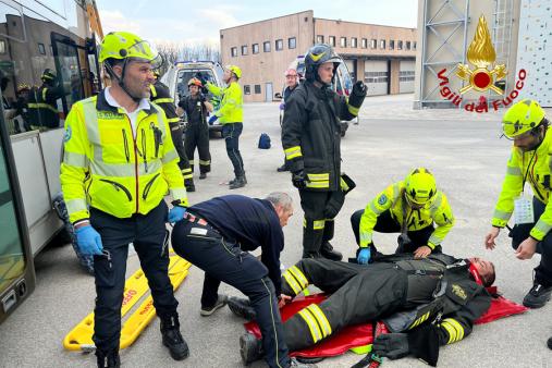 Belluno, incontro tra Vigili del fuoco e SUEM 118 sul tema degli incidenti stradali