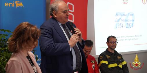 Modena, Cerimonia di commemorazione dei 70 anni di istituzione della Componente Aerea dei Vigili del Fuoco