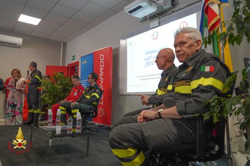 Modena, Cerimonia di commemorazione dei 70 anni di istituzione della Componente Aerea dei Vigili del Fuoco