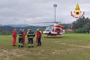 L'elicottero Drago e il personale VF