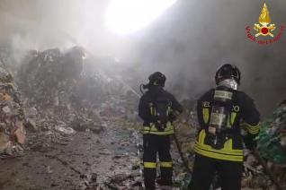Incendio impianto di riciclo