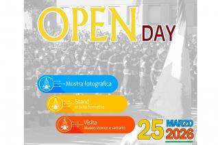 Banner che annuncia l'open day alle Scuole Centrali Antincendi di Roma Capannelle