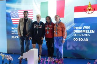 Podio dei 50 metri stile libero