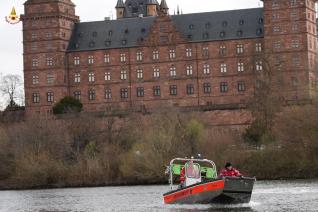 Il castello di Aschaffenburg, sulla riva destra del Meno, in Germania