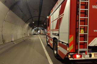 Incidente stradale in galleria