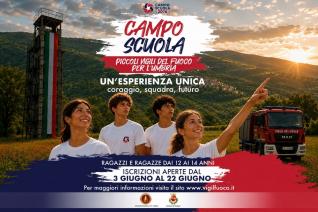 Progetto Campo Scuola “Piccoli vigili del fuoco per l’Umbria”