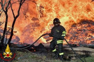 I Vigili del fuoco fronteggiano numerosi incendi di vegetazione in Sicilia