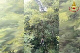 Recupero persona in un parco avventura