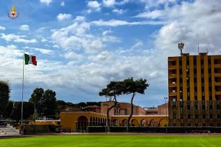 Una veduta delle Scuole Centrali Antincendio dei Vigili del fuoco a Roma Capannelle