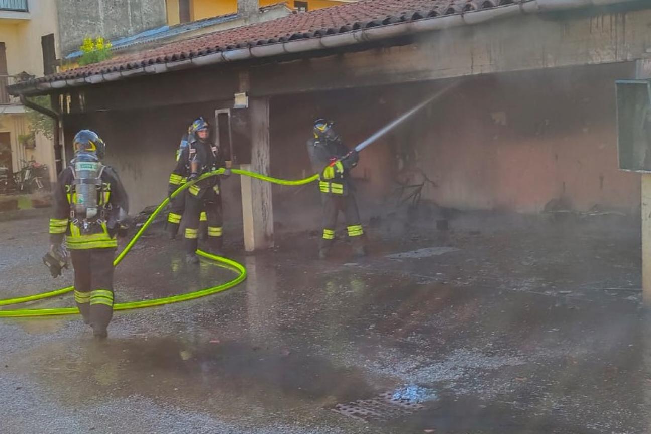 Incendio tetto porticato