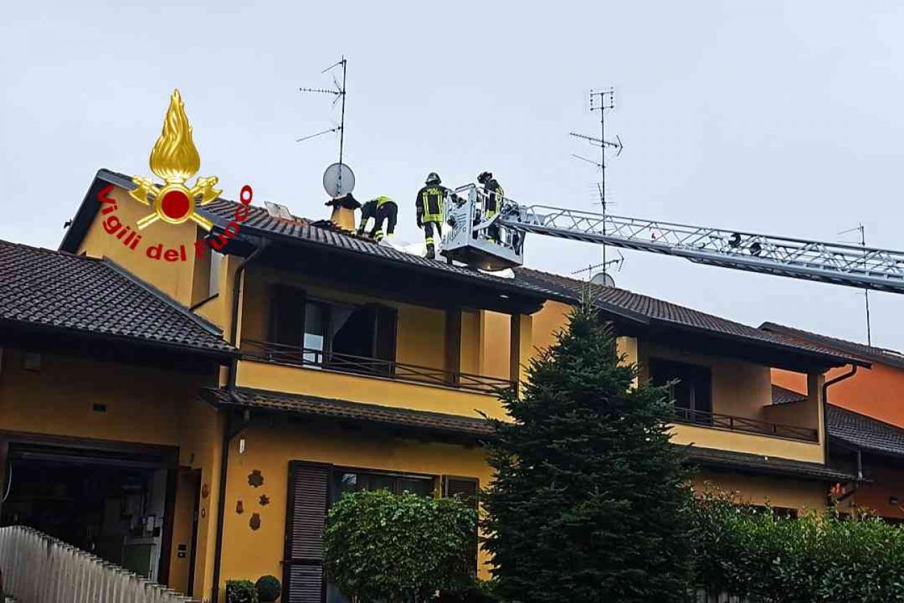 Incendio tetto 